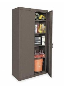 DESCRIPTION: (1) STORAGE CABINET BRAND/MODEL: GRAINGER/1UEZ4 INFORMATION: GRAY/LOAD CAPACITY PER SHELF: 150 LBS RETAIL$: 332.93 SIZE: 72"H X 36"W X 18