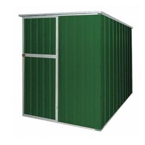 DESCRIPTION: (1) OUTDOOR STORAGE SHED BRAND/MODEL: GRAINGE/13X102 INFORMATION: GREEN/CORRUGATED STEEL/STORAGE CAPACITY: 175 CU-FT RETAIL$: 375.96 SIZE