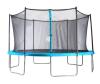 DESCRIPTION: (1) TRAMPOLINE BRAND/MODEL: AIRZONE/AZJ-14FTH INFORMATION: WITH SAFETY ENCLOSURE/FOAM PADDED NET POLES RETAIL$: 209.00 SIZE: 168" X 168"