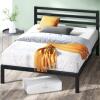 DESCRIPTION: (1) METAL PLATFORM BED FRAME BRAND/MODEL: ZINUS/W-ASMPH-15F INFORMATION: BLACK/WITH HEADBOARD RETAIL$: 139.00 SIZE: FULL [75.5"L X 53.3"W