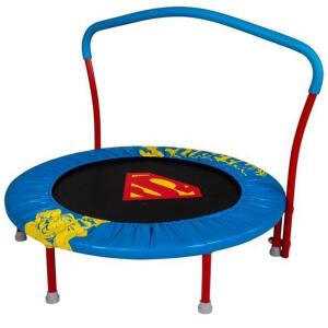 DESCRIPTION: (1) MY FIRST TRAMPOLINE BRAND/MODEL: BOUNCE-PRO/MSC-5186 INFORMATION: SUPERMAN/WITH HANDLE BAR RETAIL$: 74.97 QTY: 1