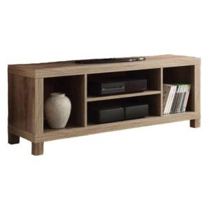 DESCRIPTION: (1) TV STAND BRAND/MODEL: MAINSTAYS/HS2012-234CM INFORMATION: RUSTIC OAK/4-OPENINGS RETAIL$: 54.00 SIZE: 47.24"L X 15.75"W X 19.09"H QTY: