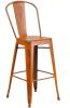 DESCRIPTION: (4) BISTRO BAR STOOL BRAND/MODEL: FLASH FURNITURE/889142024323 INFORMATION: ORANGE/WEIGHT CAPACITY: 500 LBS RETAIL$: 95.55 EACH SIZE: 18"