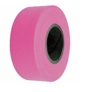 DESCRIPTION: (3) PACKS OF (12) FLAGGING TAPE BRAND/MODEL: GRAINGER/1EC18 INFORMATION: FLUORESCENT PINK/PVC RETAIL$: 28.08 PER PK OF 12 SIZE: 1-3/16" X