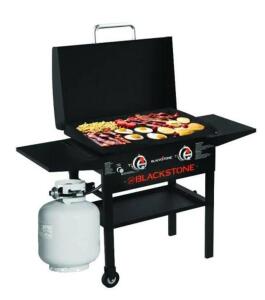 DESCRIPTION: (1) LIQUID PROPANE GRIDDLE BRAND/MODEL: BLACKSTONE/596545775 INFORMATION: BLACK/2-BURNER RETAIL$: 359.25 SIZE: 42"H X 28"W X 60"D QTY: 1