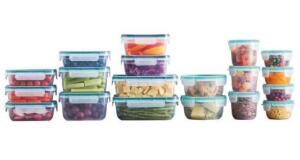 DESCRIPTION: (1) PLASTIC FOOD STORAGE SET BRAND/MODEL: SNAPWARE/P1137745 INFORMATION: CLEAR/38-PIECES/AIRTIGHT LEAKPROOF RETAIL$: 48.88 QTY: 1