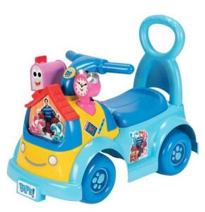 DESCRIPTION: (1) RIDE ON BIKE BRAND/MODEL: BLUES CLUES/506244 INFORMATION: SOUND EFFECTS/CAPACITY: 44 LBS/TEACHES LETTERS,SHAPES & COLORS RETAIL$: 59.