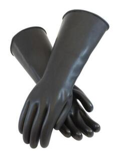 DESCRIPTION: (5) CHEMICAL RESISTANT GLOVES BRAND/MODEL: PIP/47-L442 INFORMATION: BLACK/SMOOTH FINISH RETAIL$: 12.60 EACH SIZE: X-LARGE QTY: 5