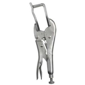 DESCRIPTION: (1) WELDING CLAMP BRAND/MODEL: IRWIN/25ZR INFORMATION: ALLOY STEEL/SILVER RETAIL$: 17.96 SIZE: 9.2"L X 2.9"W X 2.6"H QTY: 1