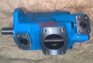 DESCRIPTION: (1) DOUBLE VANE PUMP BRAND/MODEL: EATON VICKERS/431817-1 INFORMATION: BLUE/SEIZURE RESISTANCE RETAIL$: 584.00 SIZE: 12.25"L X 5.75"H X 6.