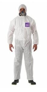 DESCRIPTION: (1) PACK OF (25) COVERALLS BRAND/MODEL: ANSELL/106 INFORMATION: WHITE/WITH ELASTIC RETAIL$: 104.99 PER PK OF 25 SIZE: 4 XL QTY: 1