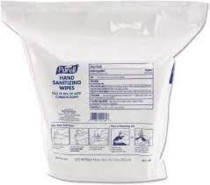 DESCRIPTION: (1) SANITIZING WIPES BRAND/MODEL: PURELL RETAIL$: $50.00 EA SIZE: 1200 REFILL QTY: 1