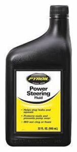 DESCRIPTION: (4) POWER STEERING FLUID BRAND/MODEL: PYROIL RETAIL$: $10.00 EA SIZE: 1 QT QTY: 4