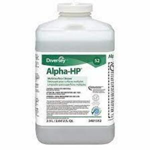 DESCRIPTION: (2) MULTI-SURFACE CLEANER BRAND/MODEL: DIVERSEY ALPHA-HP #20J837 RETAIL$: $174.50 TOTAL SIZE: 2.5 L QTY: 2