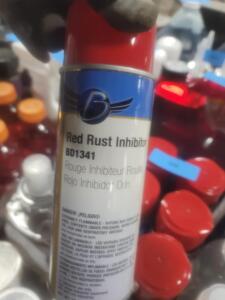 DESCRIPTION: (6) RUST INHIBITOR SPRAY PAINT BRAND/MODEL: CLASS C SOLUTIONS #BD1341 INFORMATION: RED RETAIL$: $12.34 EA SIZE: 12 OZ QTY: 6