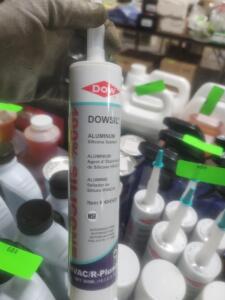 DESCRIPTION: (6) ALUMINUM SILICONE SEALANT BRAND/MODEL: DOWSIL RETAIL$: $8.06 EA SIZE: 10.1 OZ QTY: 6