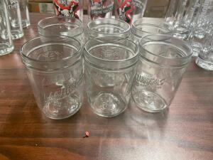 DESCRIPTION: (6) MASON JAR GLASSES LOCATION: 7 THIS LOT IS: SOLD BY THE PIECE QTY: 6
