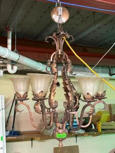 6 LIGHT BRONZE CHANDELIER