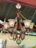 6 LIGHT BRONZE CHANDELIER - 2