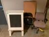 (4) - PC. CHALK/WHITE BOARD AISEL AND CHAIR SET