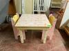 CHILDRENS WOODEN TABLE AND CHAIR SET - 2