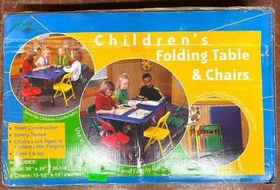 CHILDRENS FOLDING TABLE AND CHAIR SET