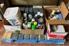 CONTENTS OF PALLET (ASSORTED LUBRICANTS, PAINTS AND CLEANING SUPPLIES)