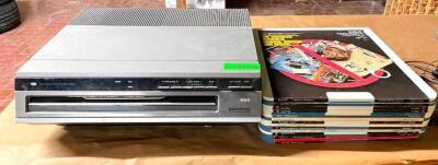 RCA SELECTAVISION VIDEO DISC PLAYER W/ ASSORTED VIDEODISKS AS SHOWN