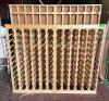 52" X 11" X 52" WOODEN WINE RACK