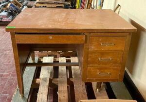 42" X 30" WOODEN OFFICE DESK