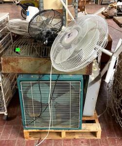 ASSORTED FANS AND HEATERS AS SHOWN