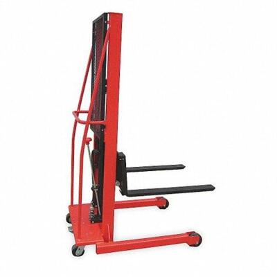 DESCRIPTION: (1) MANUAL STRADDLE STACKER BRAND/MODEL: DAYTON 2MPT8 RETAIL$: $1,594.07 SIZE: 1000 LB CAP. QTY: 1