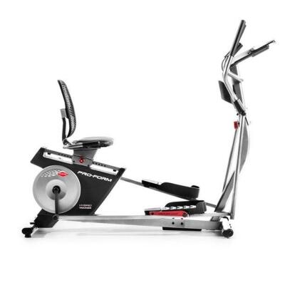 DESCRIPTION: (1) HYBRID TRAINER XT RECUBANT BIKE AND ELIPTICAL TRAINER BRAND/MODEL: PRO FORM PFEL03717 RETAIL$: $437.40 SIZE: 350LB CAP QTY: 1