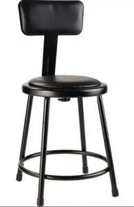 DESCRIPTION: (1) FIXED HEIGHT STOOL BRAND/MODEL: NATIONAL PUBLIC SEATING/6418B-10 INFORMATION: BLACK/BACKREST RETAIL$: $125.99 SIZE: 18"H X 14"W X 14"