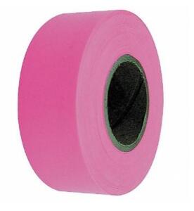 DESCRIPTION: (3) PACKS OF (12) FLAGGING TAPE BRAND/MODEL: GRAINGER/1EC18 INFORMATION: FLUORESCENT PINK/MATERIAL: PVC RETAIL$: 30.48 PER PK OF 12 SIZE: