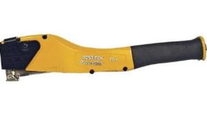 DESCRIPTION: (1) MANUAL HAMMER TACKER BRAND/MODEL: STANLEY BOSTITCH/PC2K INFORMATION: CAPACITY: 168 LB/YELLOW & BLACK RETAIL$: $89.38 SIZE: 7/16"CROWN