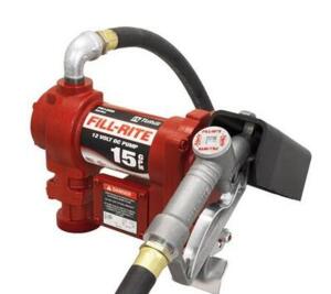 DESCRIPTION: (1) FILL-RITE FUEL TRANSFER PUMP BRAND/MODEL: TUTHILL/FR1210H INFORMATION: 14 GPM/12-VOLT/CAST BRONZE ROTOR RETAIL$: $523.09 QTY: 1