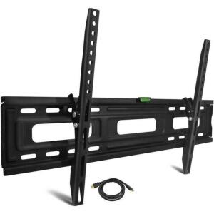 DESCRIPTION: (1) TILTING WALL MOUNT KIT BRAND/MODEL: DURAPRO/DRP790TT INFORMATION: BLACK/SUPPORTS UP TO 132 LBS/FOR 24 TO 84" TVS RETAIL$: $22.06 SIZE