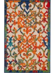 DESCRIPTION: (1) ALOHA AREA RUG BRAND/MODEL: NOURISON/ALH21 INFORMATION: MULTICOLOR/RECTANGLE RETAIL$: $54.08 SIZE: 2'8" X 4' QTY: 1