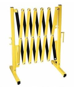 DESCRIPTION: (1) PORTABLE BARRICADE BRAND/MODEL: GRAINGER/22NY01 INFORMATION: EXPANDING/YELLOW & BLACK RETAIL$: $416.62 SIZE: 136"L X 37.5"H QTY: 1