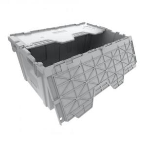 DESCRIPTION: (1) STORAGE TOTE STACKER INFORMATION: BLUE RETAIL$: $20.00 EA SIZE: 27X17X12 QTY: 1