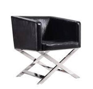 DESCRIPTION: (1) FAUX LEATHER CHAIR BRAND/MODEL: MANHATTAN COMFORT INFORMATION: BLACK RETAIL$: $500.00 EA QTY: 1