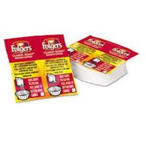 DESCRIPTION: (6) COFFEE PACKETS BRAND/MODEL: CLASSIC ROAST FOLGERS SIZE: 0.9 OZ QTY: 6