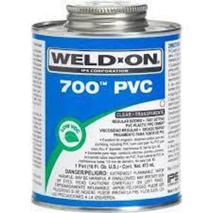 DESCRIPTION: (2) PVC SOLVENT CEMENT BRAND/MODEL: WELD ON 700 RETAIL$: $7.28 EA SIZE: 1 PT QTY: 2