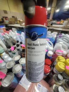 DESCRIPTION: (6) RUST INHIBITOR SPRAY PAINT BRAND/MODEL: CLASS C SOLUTIONS #BD1341 INFORMATION: RED RETAIL$: $12.34 EA SIZE: 12 OZ QTY: 6