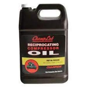 DESCRIPTION: (2) RECIPROCATING COMPRESSOR OIL BRAND/MODEL: CHAMPION #P08909A RETAIL$: $53.99 EA SIZE: 1 GALLON QTY: 2