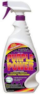 DESCRIPTION: (6) CONCENTRATED INDUSTRIAL STRENGTH CLEANER AND DEGREASER BRAND/MODEL: PURPLE POWER RETAIL$: $13.48 EA SIZE: 32 OZ QTY: 6