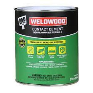 DESCRIPTION: (1) NONFLAMMABLE CONTACT CEMENT BRAND/MODEL: WELDWOOD RETAIL$: $50.00 EA SIZE: 1 GALLON QTY: 1