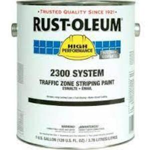 DESCRIPTION: (1) TRAFFIC ZONE MARKING PAINT BRAND/MODEL: RUST-OLEUM 2300 INFORMATION: YELLOW RETAIL$: $128.38 SIZE: 1 GALLON QTY: 1