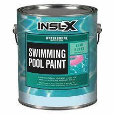 DESCRIPTION: (1) SWIMMING POOL PAINT BRAND/MODEL: INSL-X #49Y242 INFORMATION: WHITE RETAIL$: $87.43 EA SIZE: 1 GALLON QTY: 1